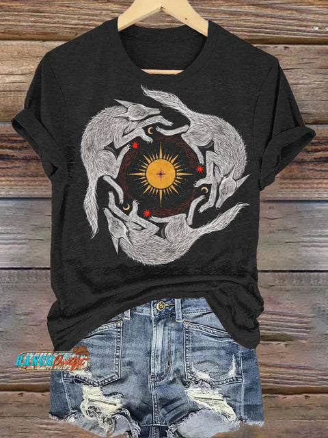 Western Wolf Tribe Graphic T-Shirt