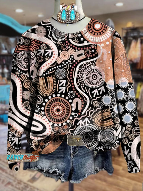 Aboriginal Art Print Comfortable Sweatshirt