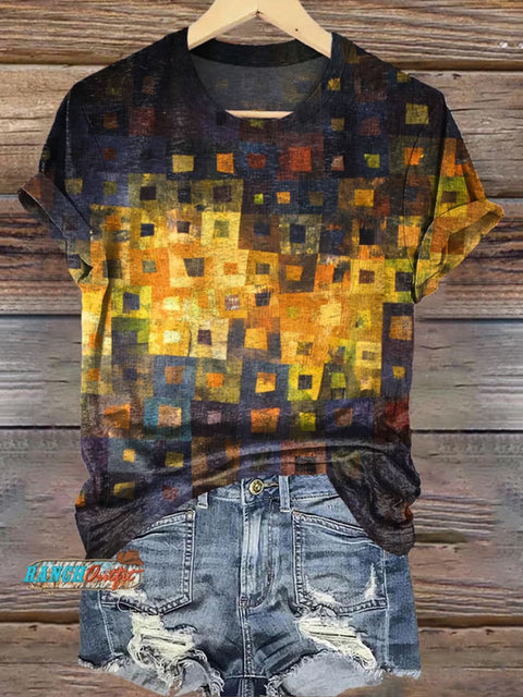 Geometric Art Pattern Print T-Shirt