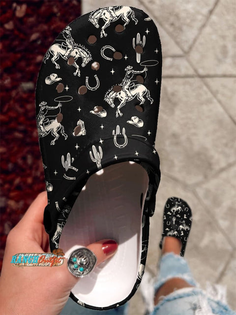 Wild West Cowboy Print Slippers