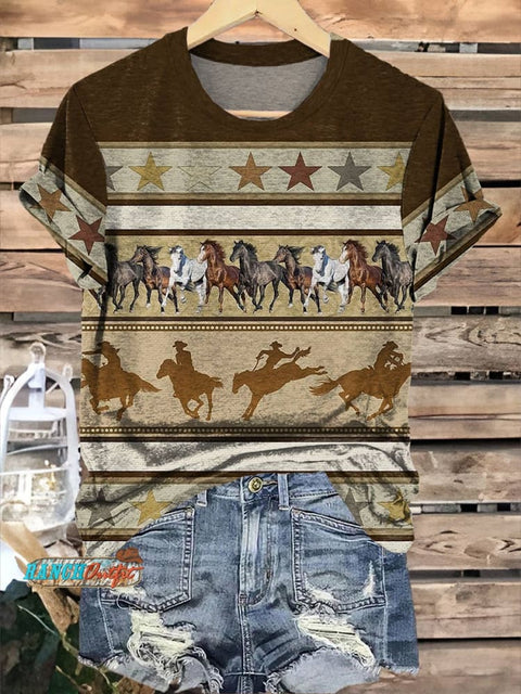 Brown Classic West Horse T-shirt