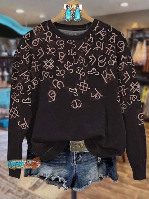 Black Cattle Brands Casual Cotton Sweatshirt