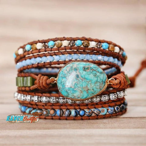 Chunky Ocean Jasper Wrap Bracelet