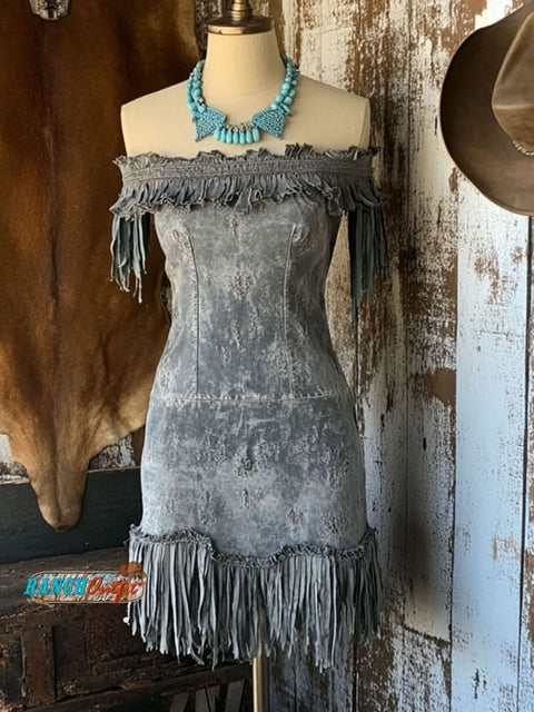 Women's Western Tassel Cotton Dress