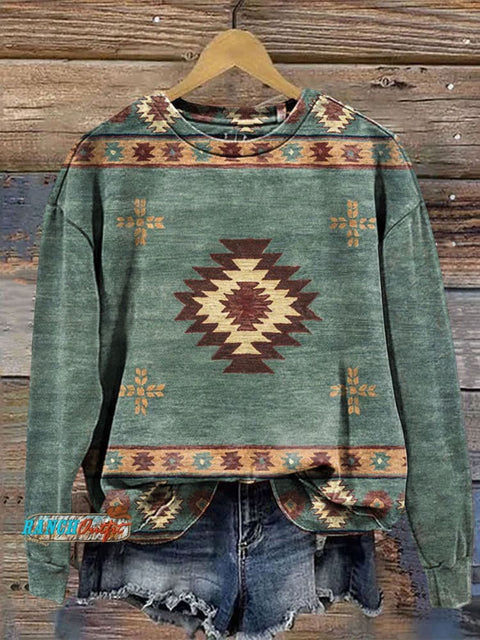 Vintage Art Casual Cotton Sweatshirt