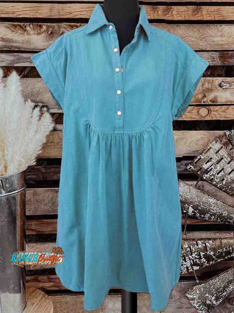 Women's Solid Color Cotton Dress