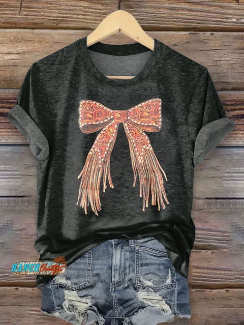 Bow Tie Print T-shirt