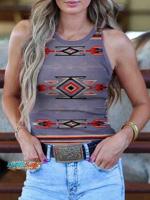 Women's Aztec Print Tank Top