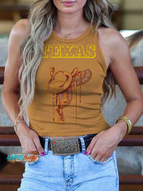 Women's Western Saddle Print Tank Top