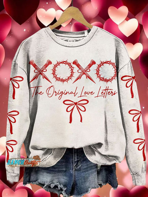 Valentine's Day Print Casual Sweatshirt