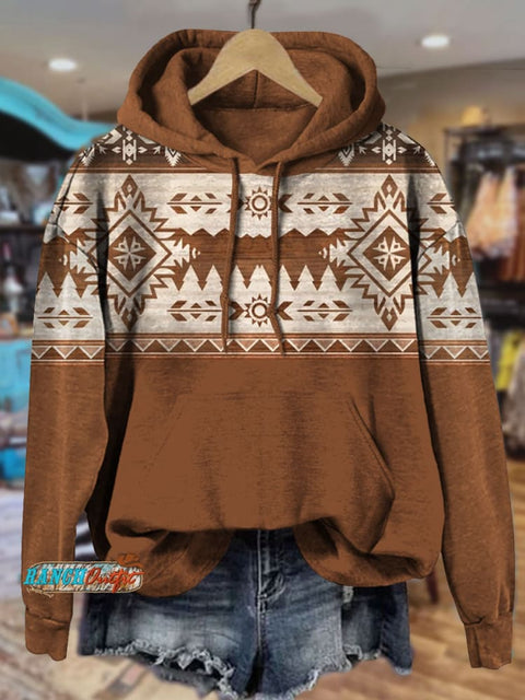 Aztec Cotton Casual Hoodie Sweatshirt