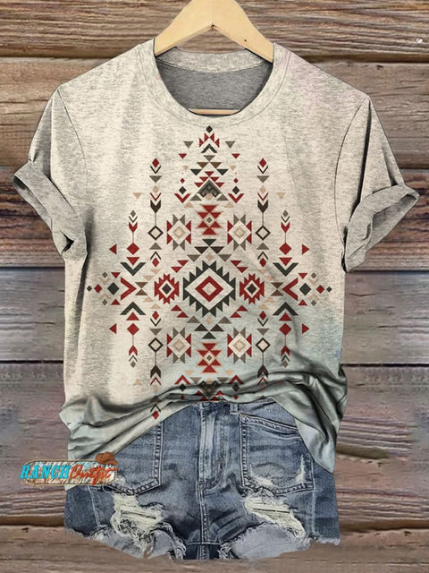 Aztec Print Casual T-shirt