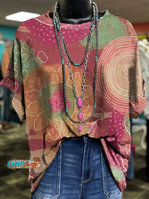 Art Printed Casual Top