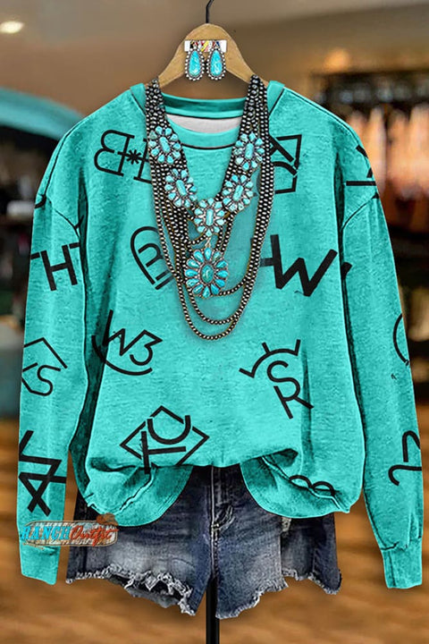 Retro Western Special Oracle Print Sweatshirt