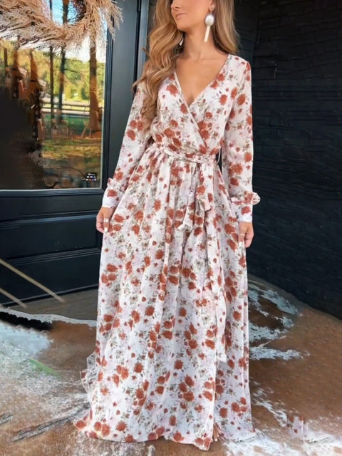 Women's Floral Print Midi Dress