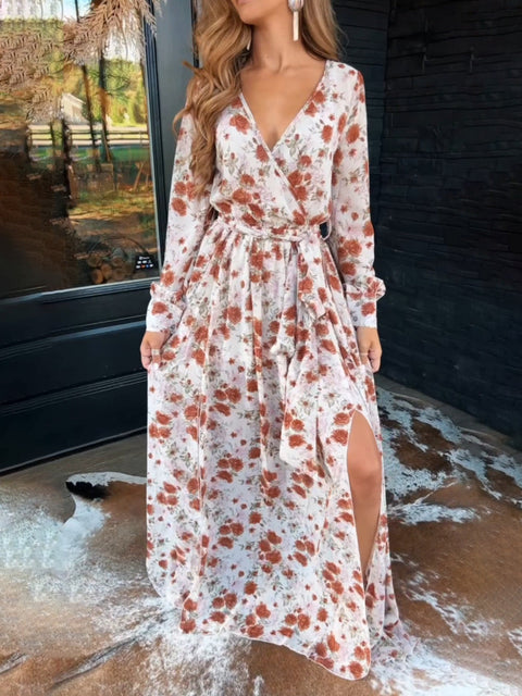 Women's Floral Print Midi Dress