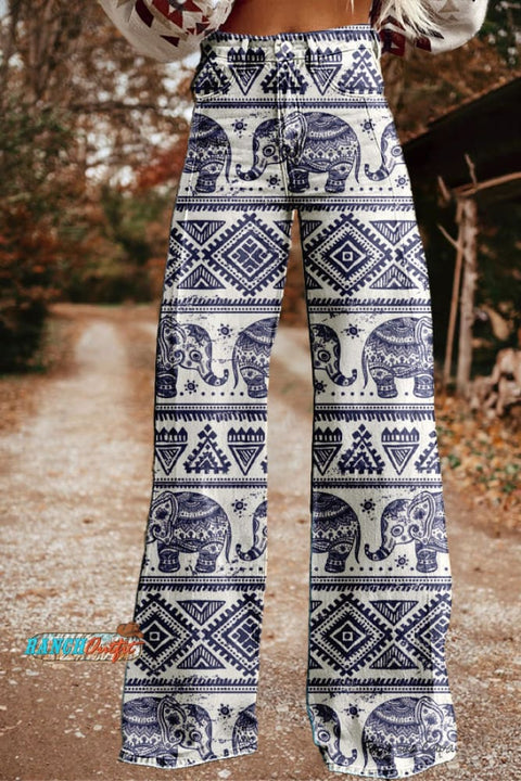 Vintage Western Aztec Print Trousers