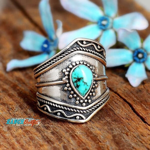 🔥Last Day 75% Off🎁Boho Turquoise Ring