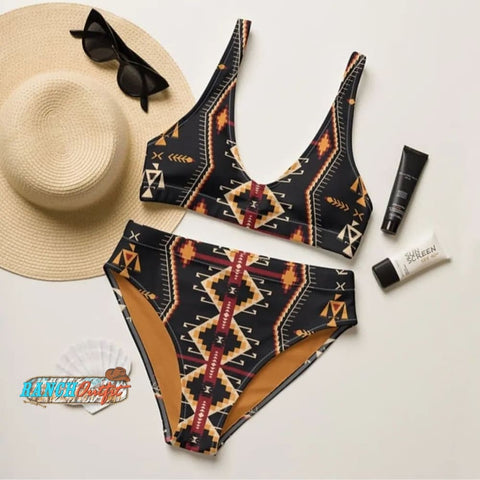 Women’s Western Print Swimsuit Set As Picture / S