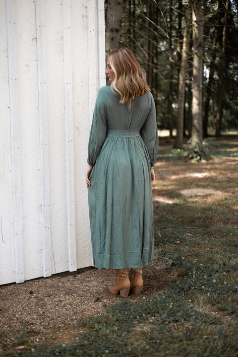 Plunge V-Neck Maxi Dress