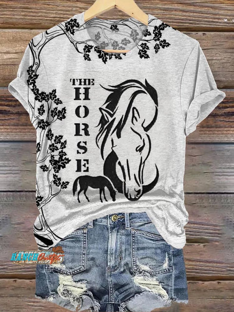 Horse Art Print T-shirt