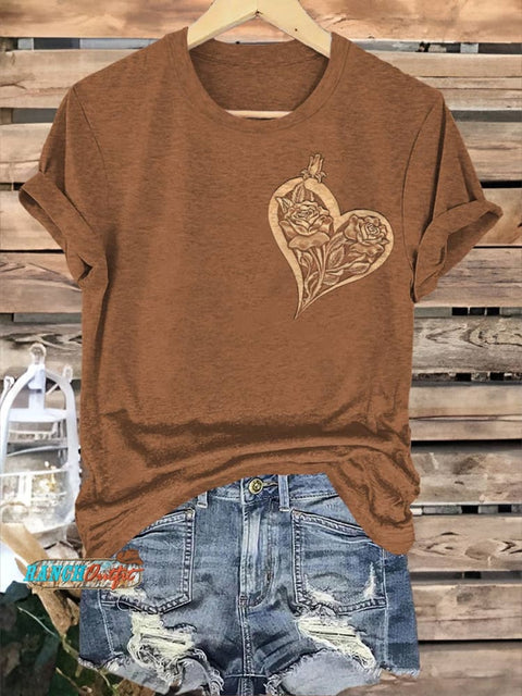 Valentine's Day Love Print T-shirt