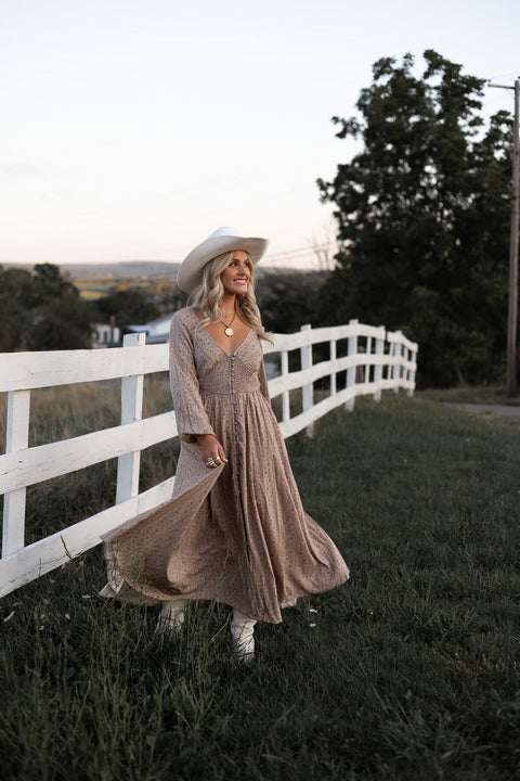 Whimsy Autumn Boho Maxi Dress