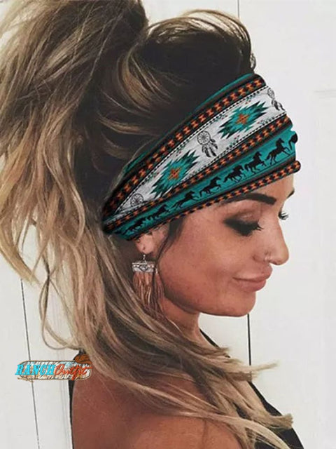 Printed Wide Headband As Shown / One-Size