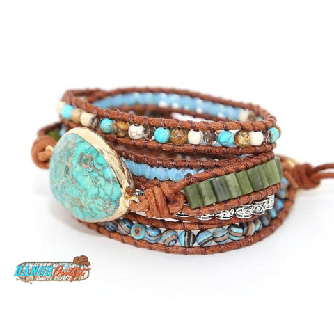 Chunky Ocean Jasper Wrap Bracelet