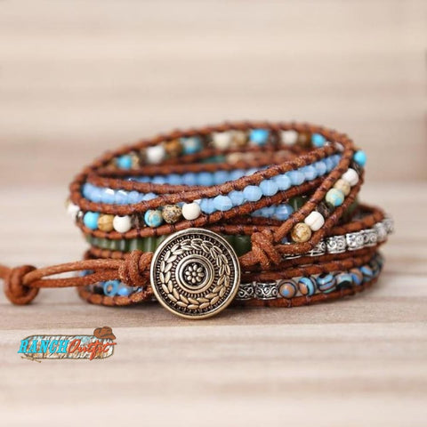 Chunky Ocean Jasper Wrap Bracelet