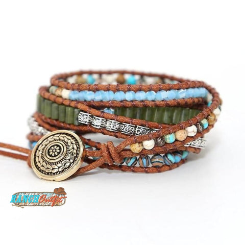 Chunky Ocean Jasper Wrap Bracelet