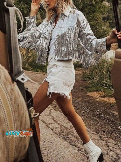 Women’s Sequined Fringed Jacket