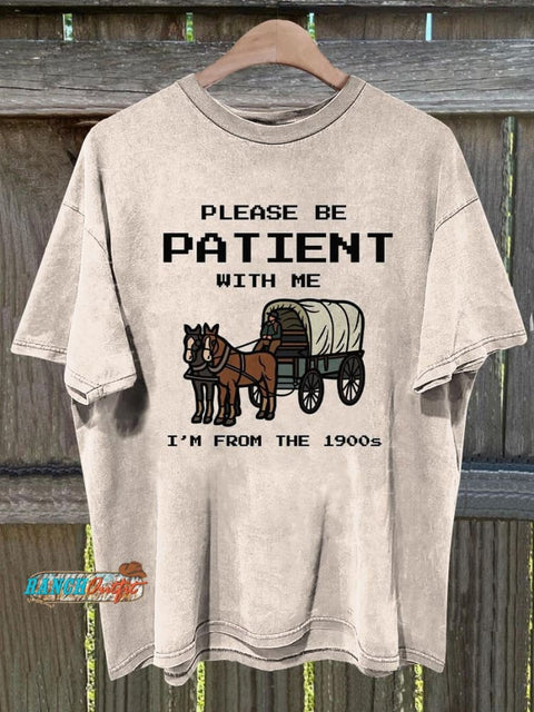Please Be Patient With Me I’m From The 1900S Western Graphic T-Shirt Light Yellow / S