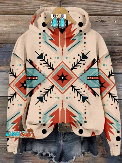 Aztac Print Cozy Plush Sweatshirt