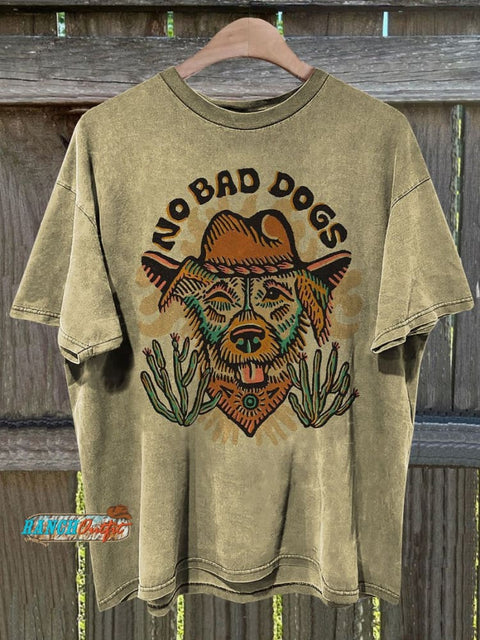 No Bad Dogs Printed T-Shirt Colorful / S