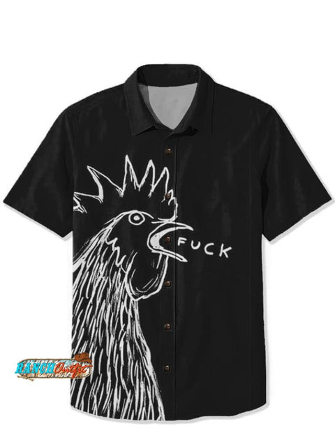 Unisex Bad Chicken Print T-shirt