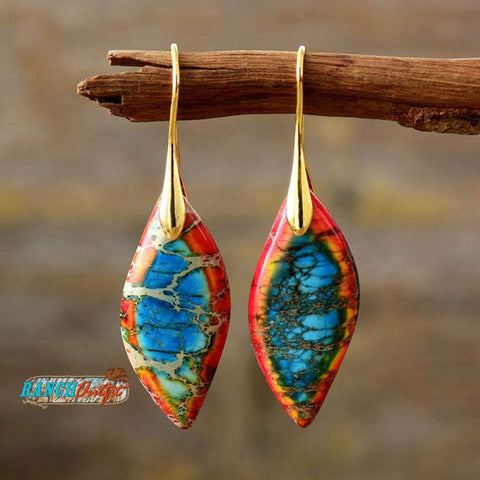 Free On Orders Over $69Sea Sediment Jasper Gemstone Drop Earrings